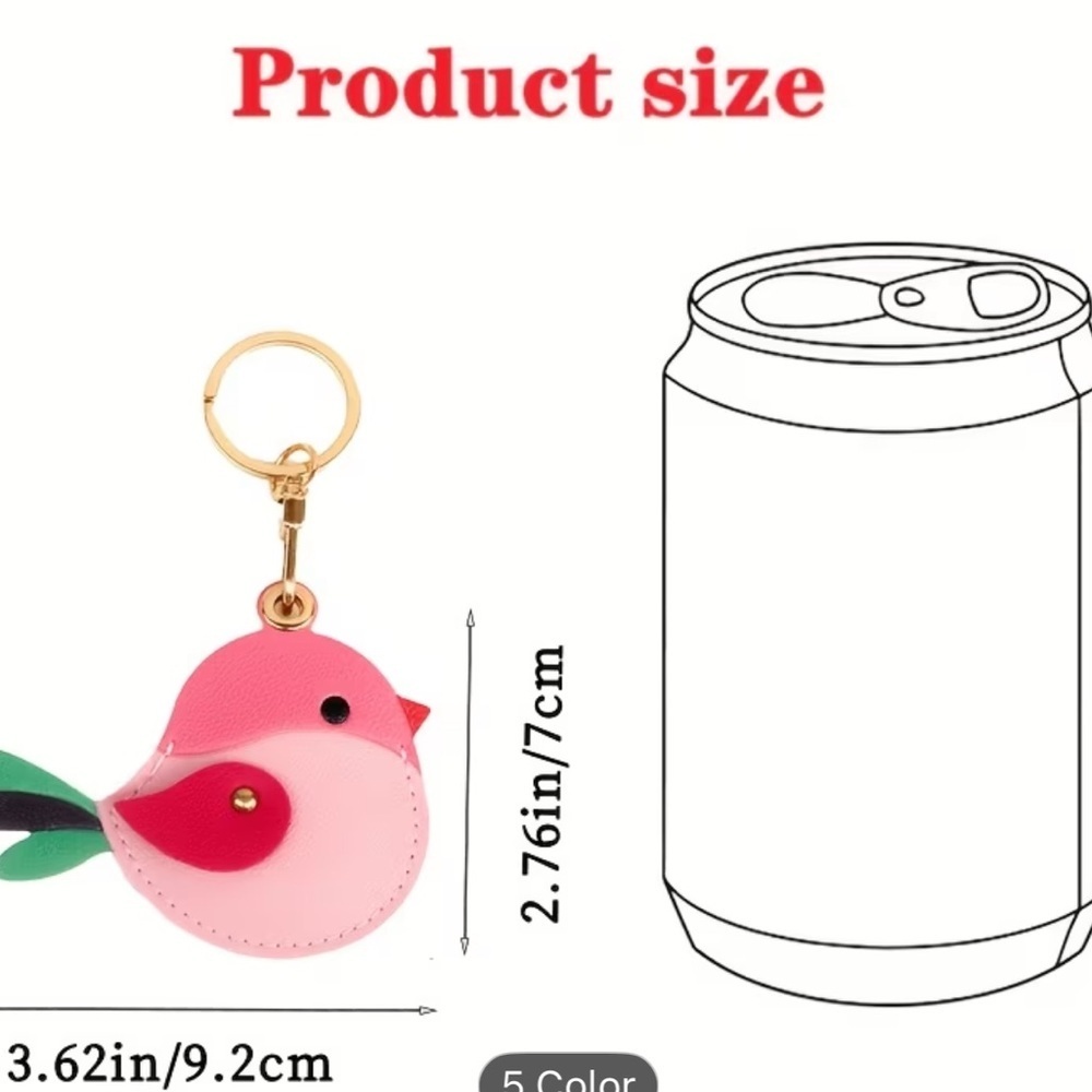 Pink bird purse charm/keychain/smart tag holder! - Picture 4 of 5